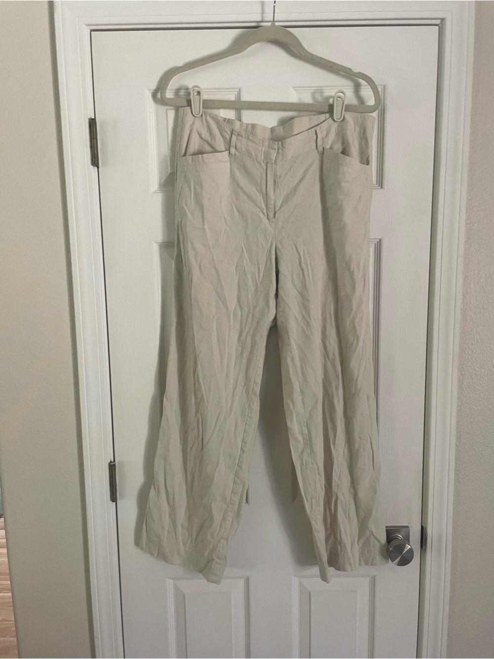 J. Jill Light Cream Wide-Leg Pants